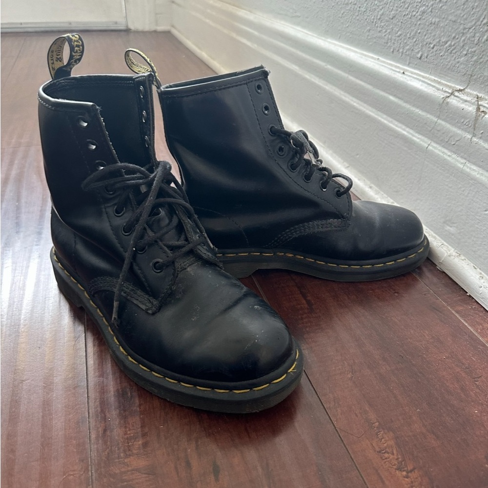 Dr. Martens black boots Smooth Leather Lace Up women’s US 8 - Picture 6 of 8